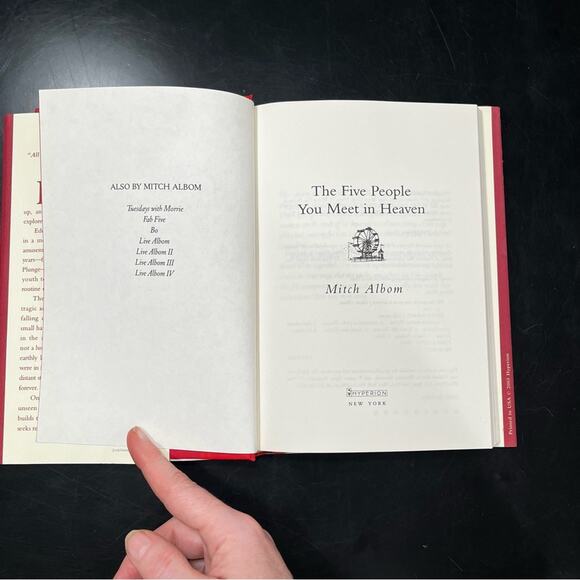 NEW The Five People You Meet In Heaven Hardcover Fiction Book by Mitch Albom - Picture 11 of 16